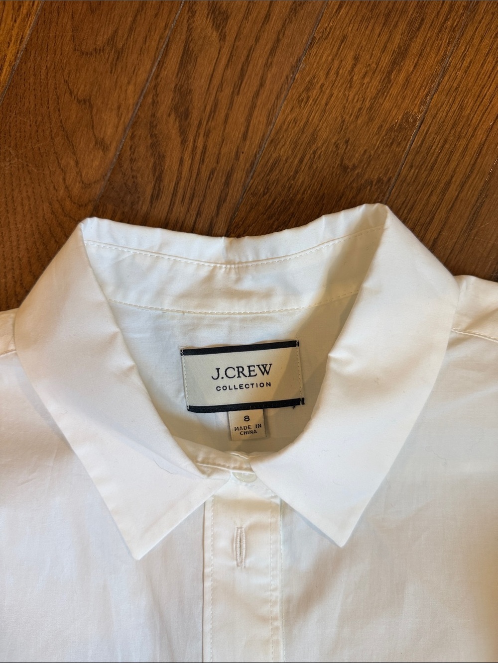 J. Crew White Feather-Trim Button-Down Shirt - Picture 4 of 4